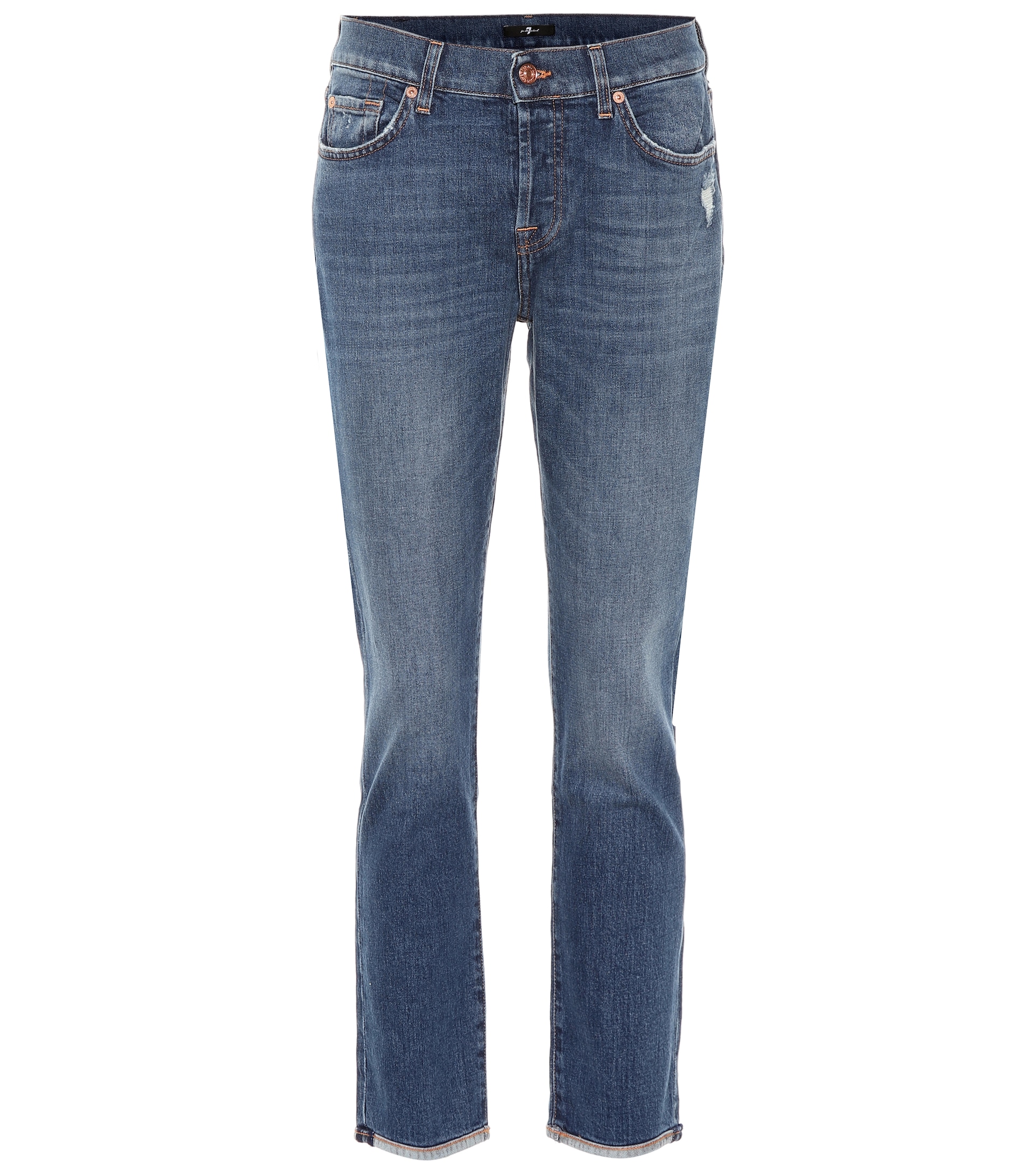 7 For All Mankind - Verkürzte Jeans im Boyfit Style