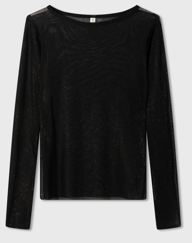 10 Days - Mesh Shirt Glitter black