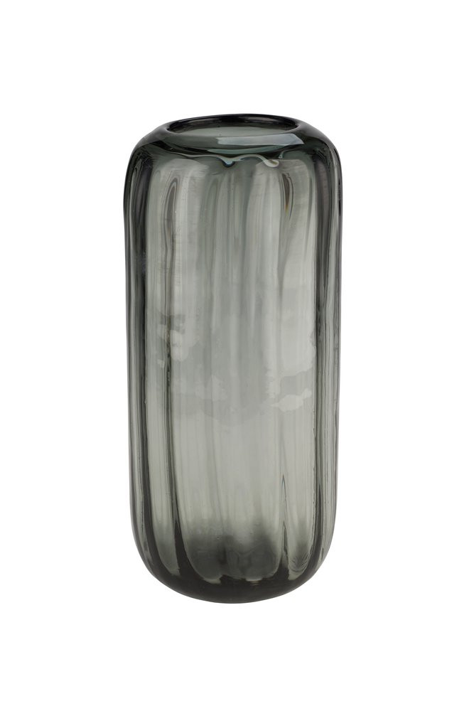 Canvas Vase schmall grau