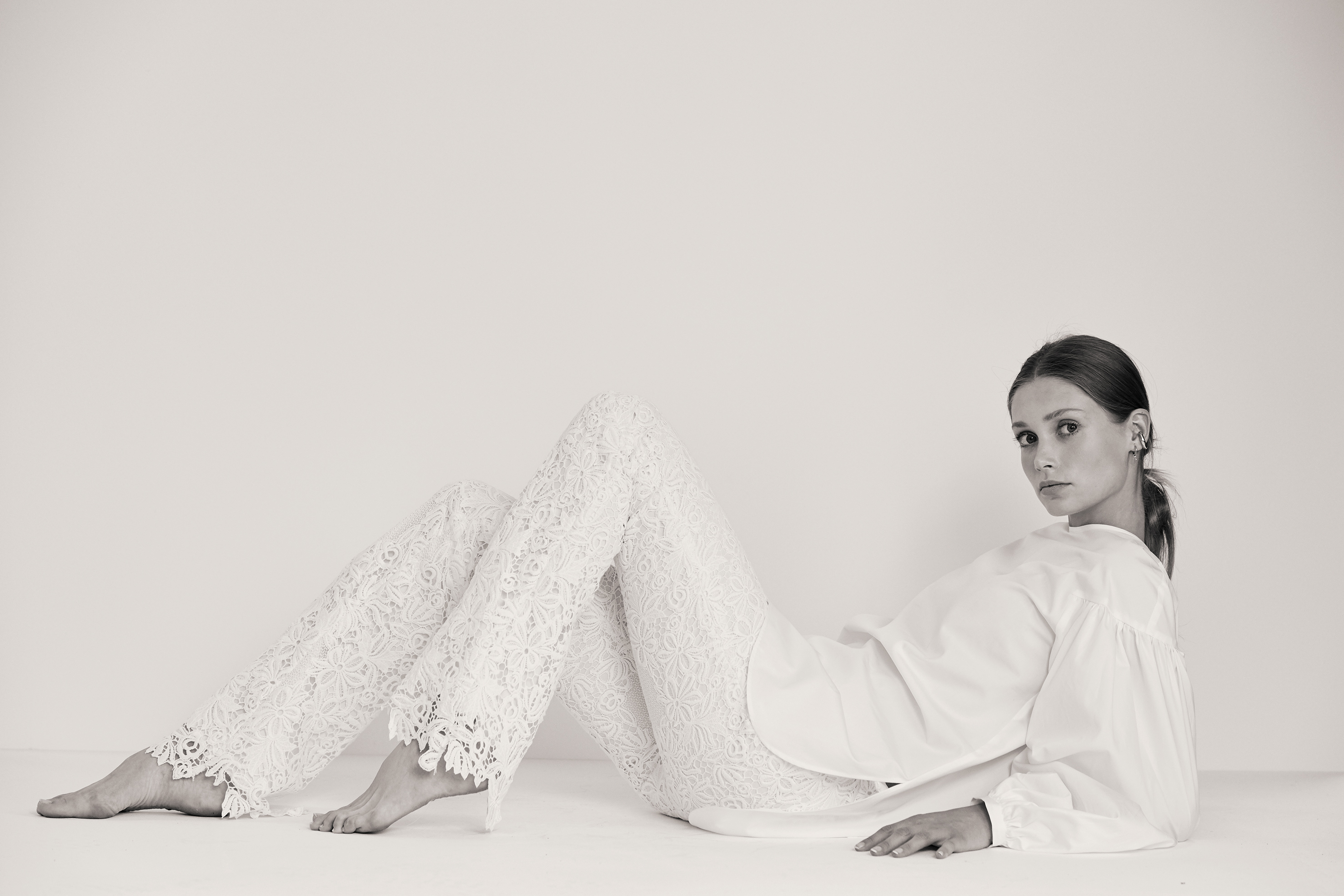 Eva Mann - Spitzenhose in black