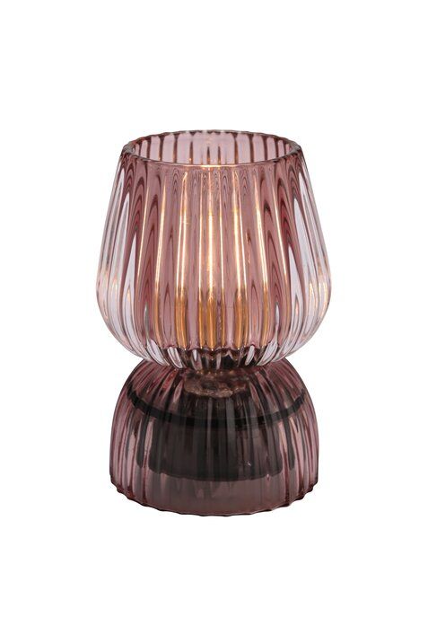 Jaquard Lampe geriffelt rosa