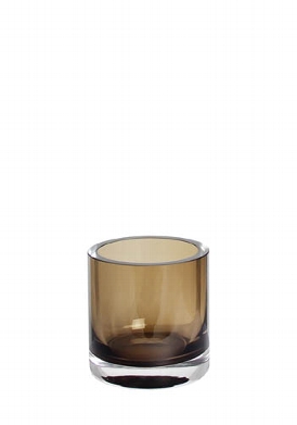 Glaszylinder braun  klein