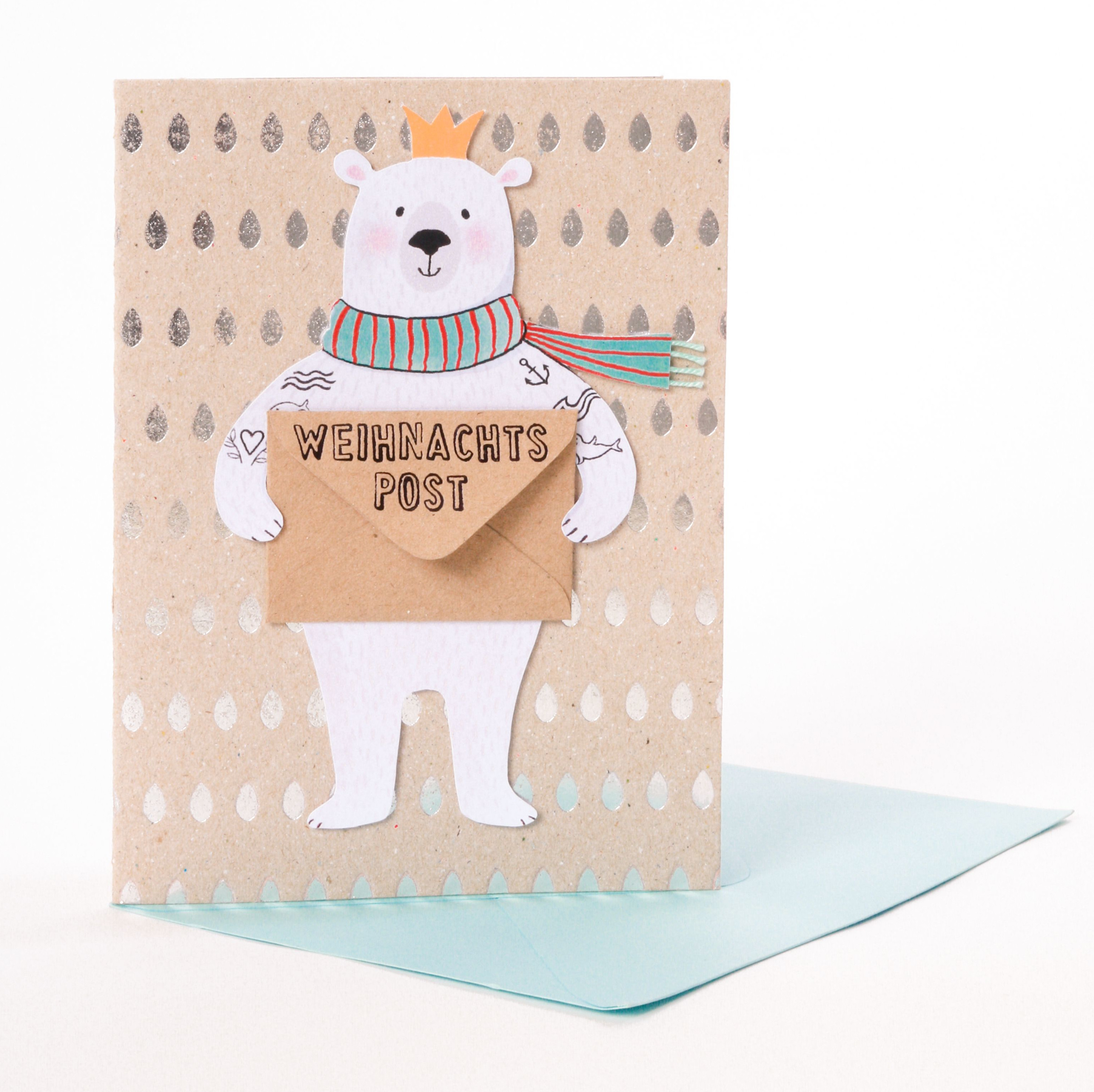 Good old Friends - Winter Briefträger Karte Eisbär