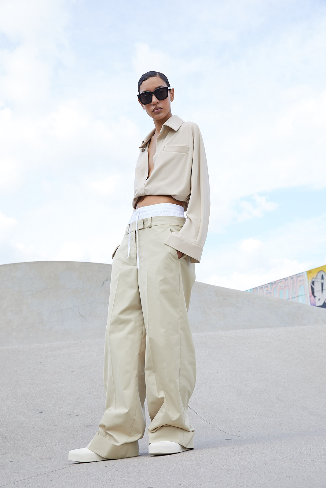 Uli Schneider - Boyfriend Hose beige