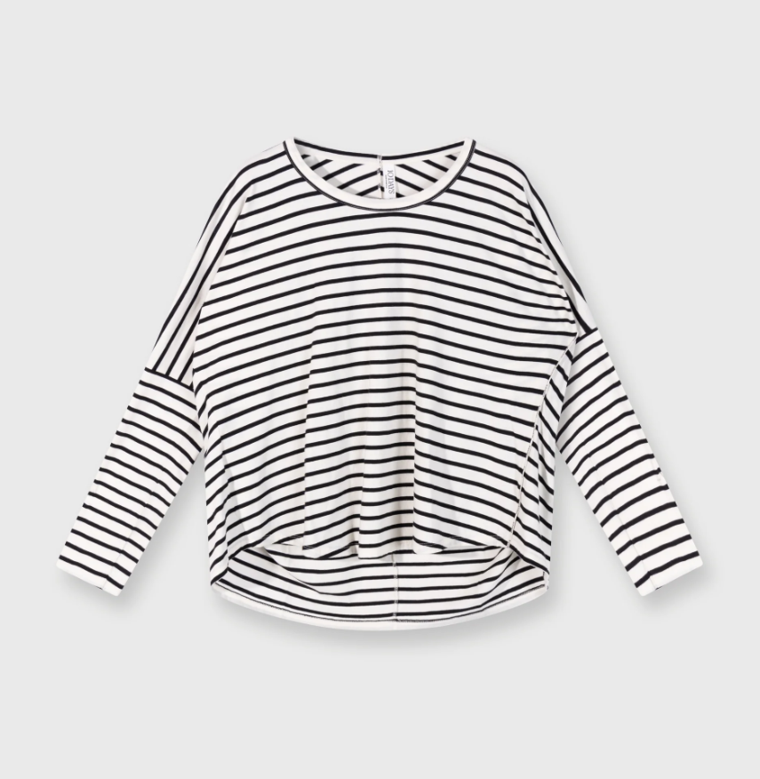 10 Days - Baumwollshirt gestreift