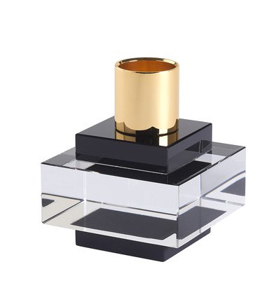 Kerzenhalter eckig schwarz