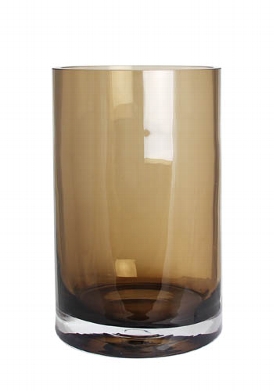 Glaszylinder braun groß