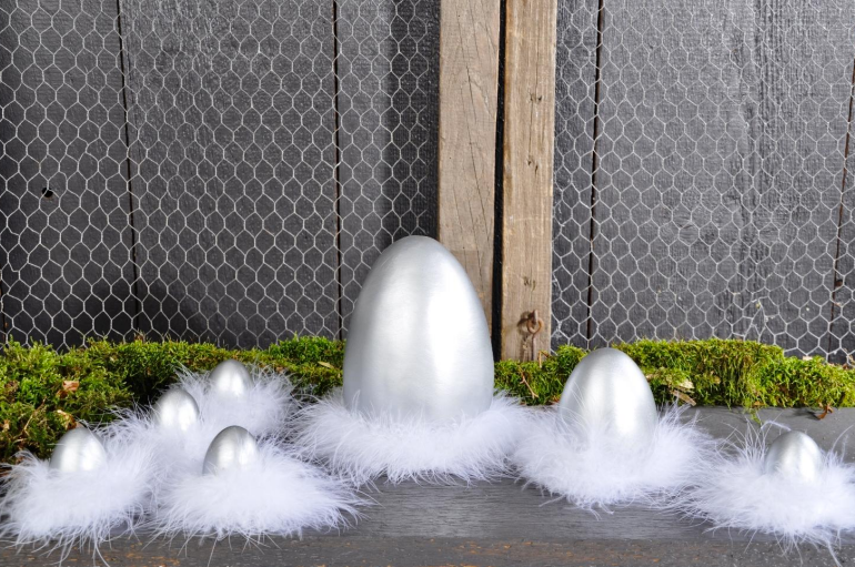 Dekoei Mina groß silber