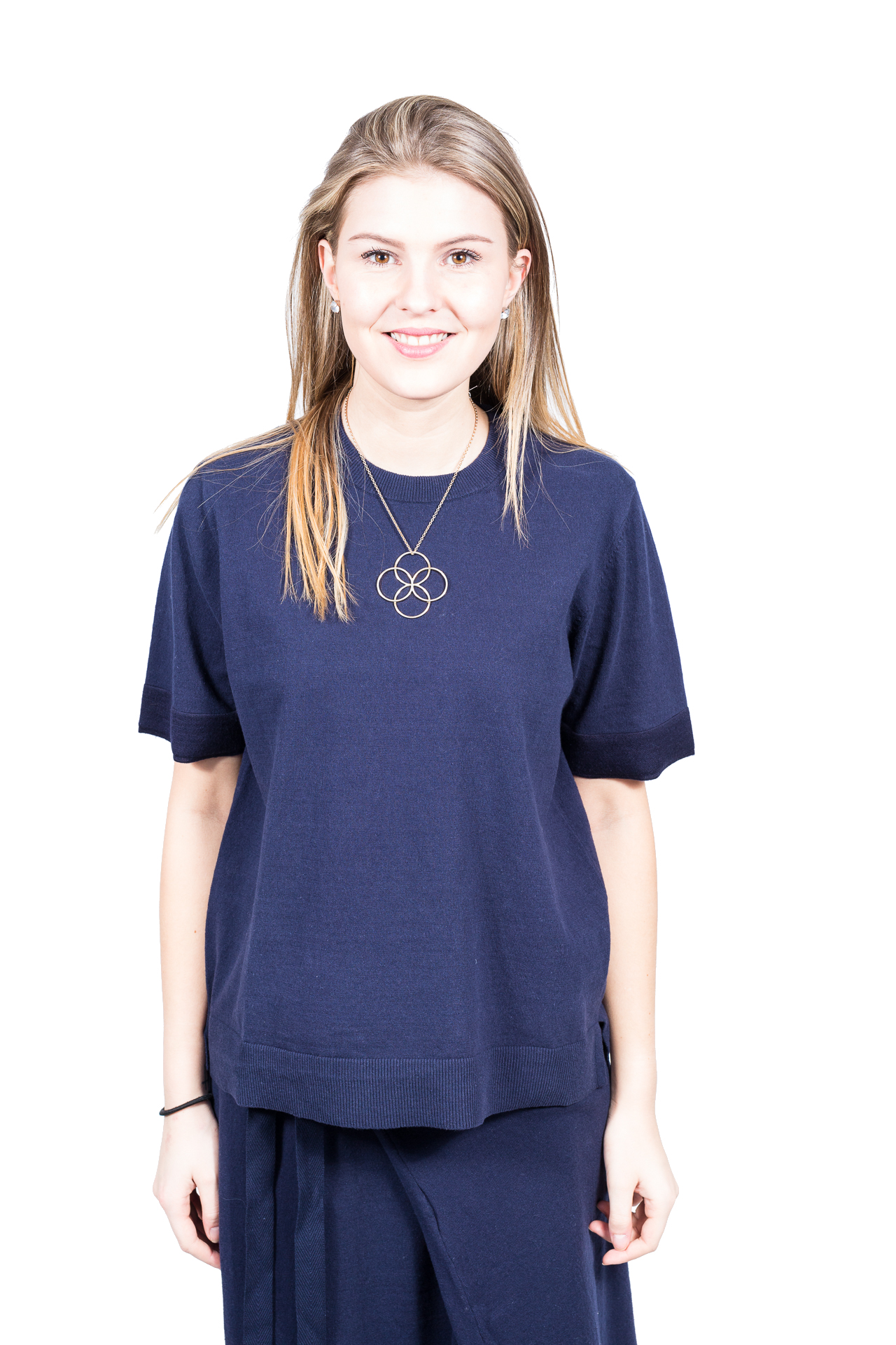 Joseph - Pullover kurzarm mit Rundhals navy