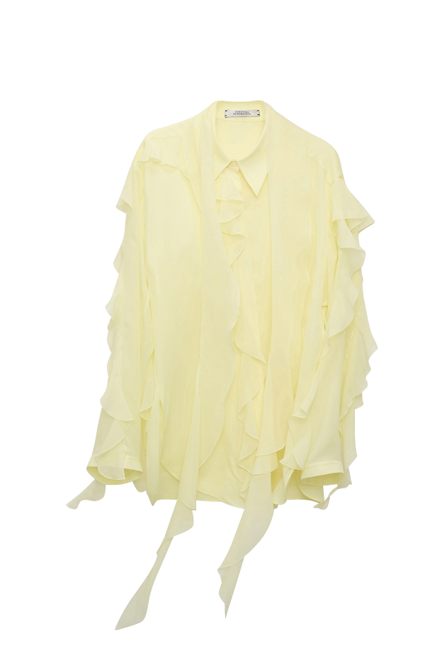 Dorothee Schumacher -  Bluse mit Volant Details light lemon