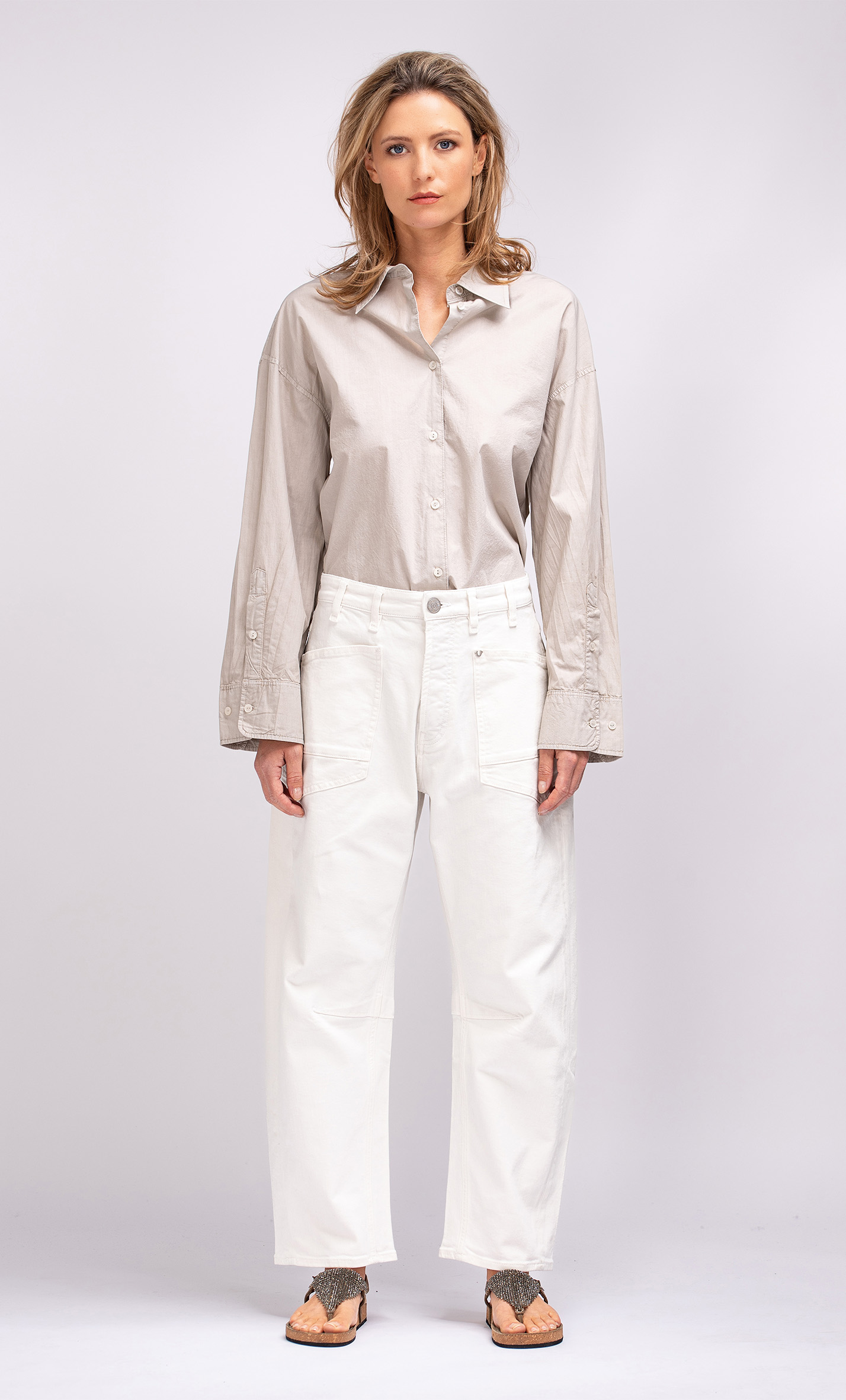 True Religion  - Oversize Bluse palebeige